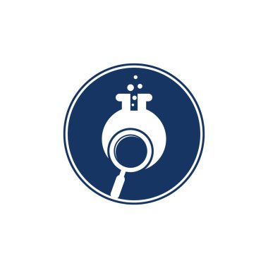 Laboratuar logosu tasarımı. Laboratuar logo tasarım vektör şablonu bul. Laboratuar Logo Simgesi Tasarımı.