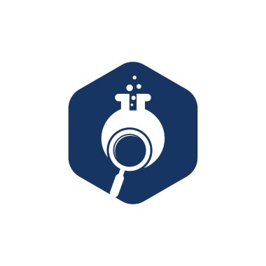 Laboratuar logosu tasarımı. Laboratuar logo tasarım vektör şablonu bul. Laboratuar Logo Simgesi Tasarımı.