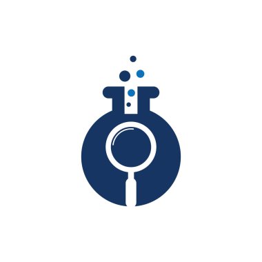 Laboratuar logosu tasarımı. Laboratuar logo tasarım vektör şablonu bul. Laboratuar Logo Simgesi Tasarımı.