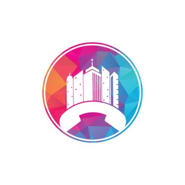 Şehir Çağrısı vektör logo tasarım şablonu. Telefon Şehri logosu tasarım kavramı.