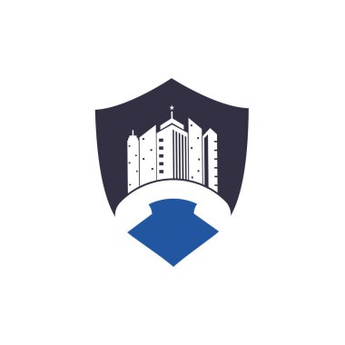 Şehir Çağrısı vektör logo tasarım şablonu. Telefon Şehri logosu tasarım kavramı.