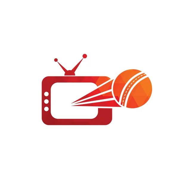 Cricket Ball Logo Design Cricket Symbol Logo Design Template Illustration — Stock Vector