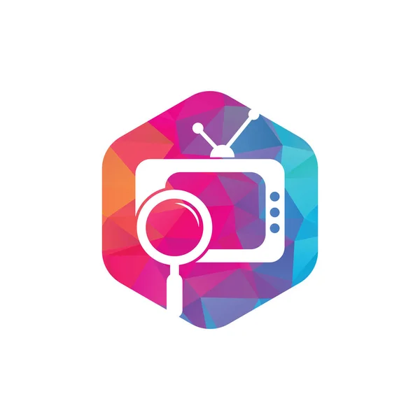 Kanal Logo Şablonu Tasarım Vektörünü Bul Televizyon Kanalı Logo Şablonu — Stok Vektör