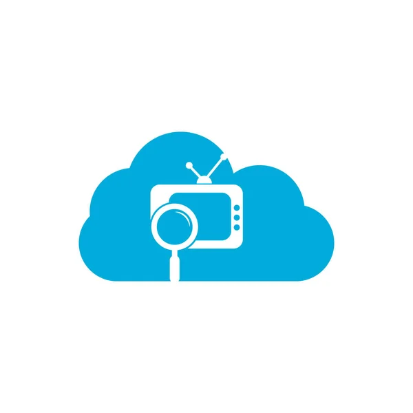 Find Channel Cloud Shape Concept Logo Template Design Vector Channel — Stock Vector