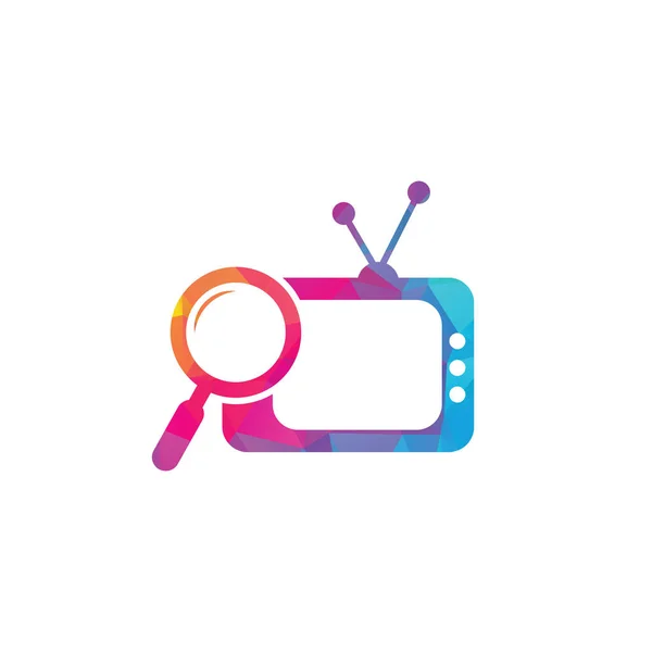 Kanal Logo Şablonu Tasarım Vektörünü Bul Televizyon Kanalı Logo Şablonu — Stok Vektör