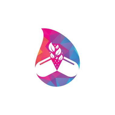 Bitkisel kapsül bırakma konsepti logo vektör resimleme şablonu. Kapsül eczane tıbbi logo şablonu vektörü.