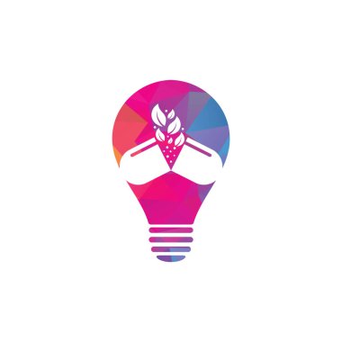 Bitkisel kapsül ampul şekilli logo vektör ikonu resimleme şablonu. Kapsül eczane tıbbi logo şablonu vektörü.