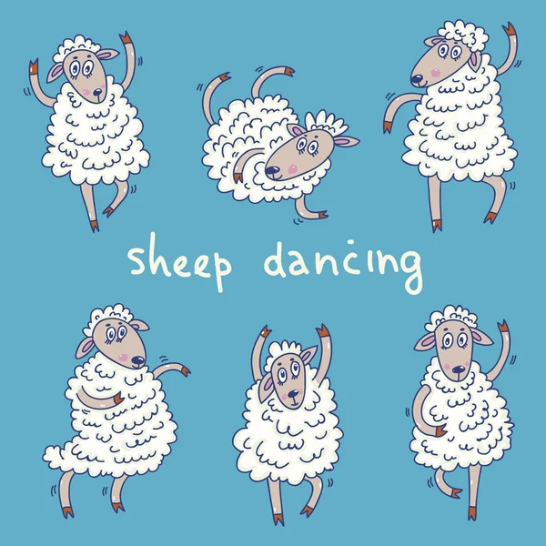 Sheep new year doodle vector — Stock Vector