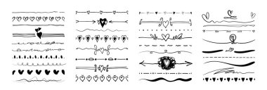 El çizimi sınırlar, metin ayırıcılar, karalama altçizgileri. Tasarım ögeleri