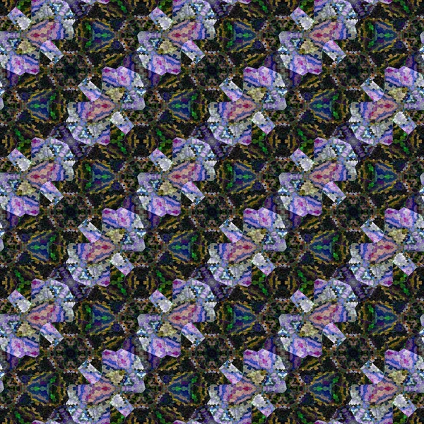 Abstract tileable seamless regular ornamental mosaic pattern — Stock Photo, Image