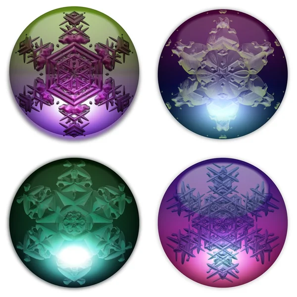 Decorative glass balls set — Stock Photo, Image