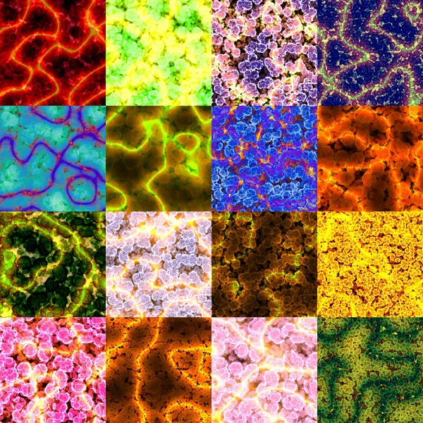 Bilgisayar kümesi oluşturulan mikroskobik yapıları — Stok fotoğraf