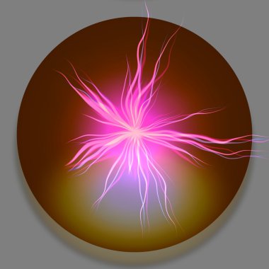 Fantezi doku sualtı otlar altın şeffaf kristal topun altında