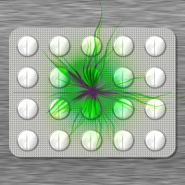 Paquete aterrador de drogas con delirios — Foto de Stock