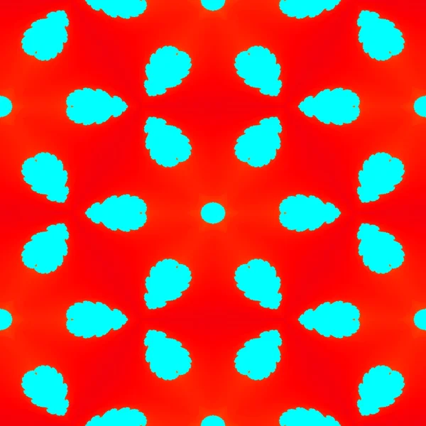 Patrón de turquesa rojo azulejo abstracto —  Fotos de Stock