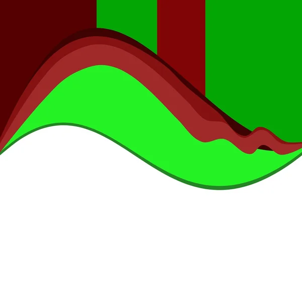 Αφηρημένη ριγέ κόκκινο πράσινο κυματοειδείς φόντο με ελεύθερος χώρος για κείμενο — Διανυσματικό Αρχείο