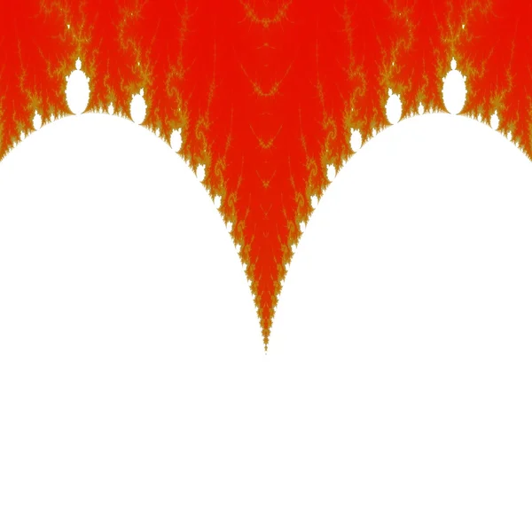 Abstrait or rouge fond fractal blanc — Photo