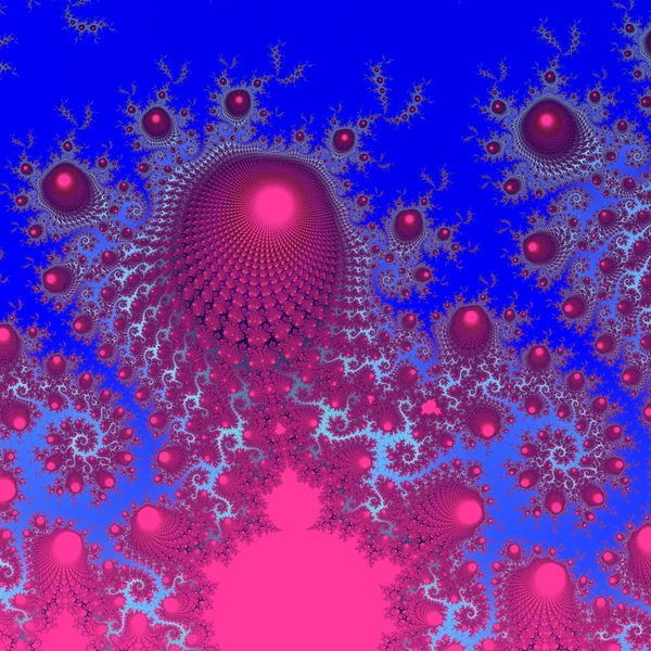 Αφηρημένα διακοσμητικά fractal ροζ μπλε φόντο ιριδίζον — Φωτογραφία Αρχείου
