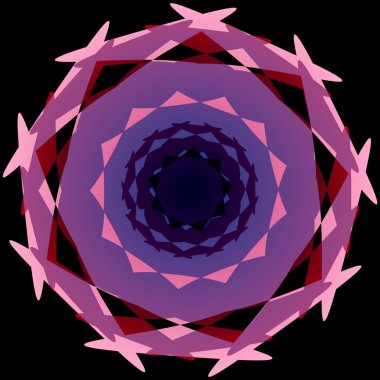 Siyah soyut çiçek şekil