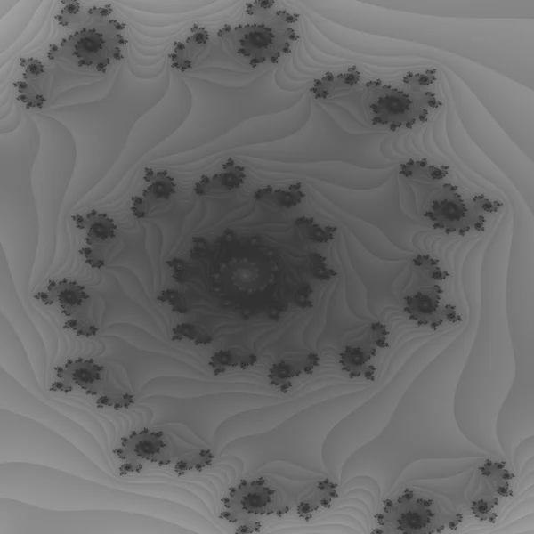 Monochromatisch grijze vortex fractal achtergrond — Stockfoto