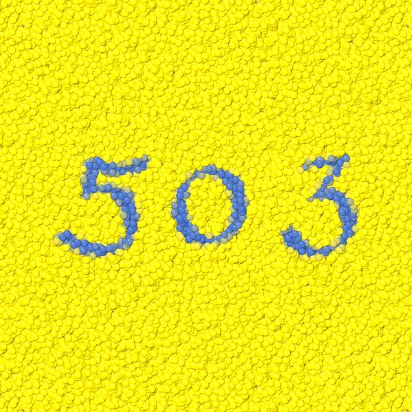 Number 503 composed of toy balls seamless texture — Stock Photo, Image