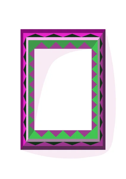 Lila yeşil açısal çerçeve op sanat tarzı