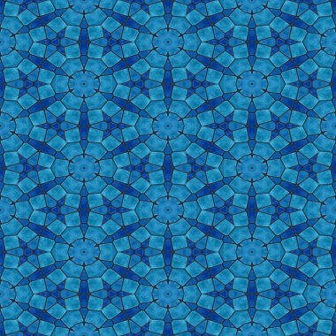 Mavi tileable mozaik desen art Nouveau tarzı