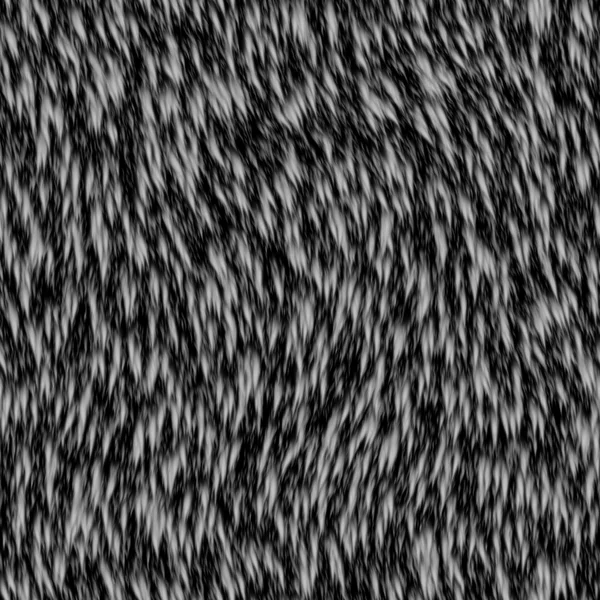 Black white gray fur digitally rendered background — Stock Photo, Image