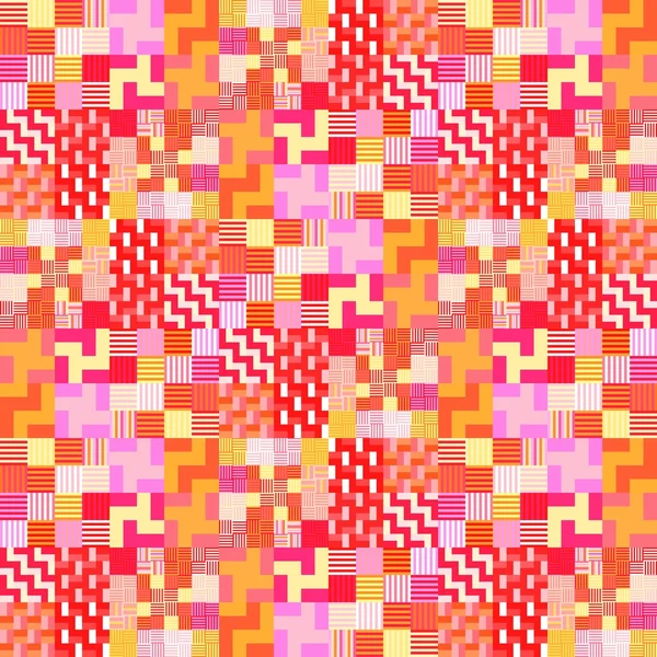 Red orange pink checkered tileable background — Stock Photo, Image