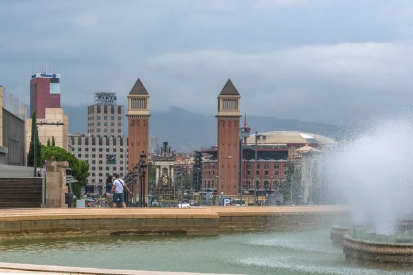 Plaza de Espana. Barcelona. Widoki na miasto. Hiszpania. — Zdjęcie stockowe