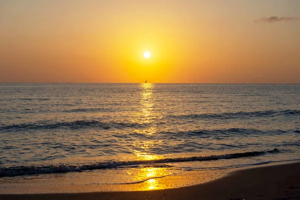 Alba Sul Mar Mediterraneo Manga Del Mar Menor Spagna — Foto Stock