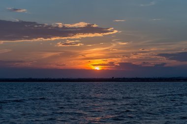 Gün batımı. Akdeniz. İspanya.