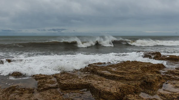 Storm on the Mediterranean Sea. Spain. — Stock Photo, Image