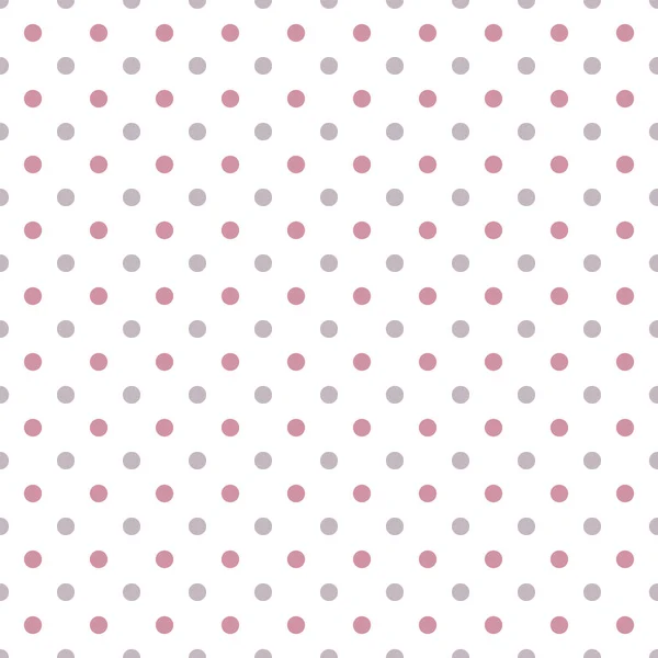 Polka Dot Naadloos Patroon Grijze Roze Stippen Een Witte Achtergrond — Stockvector