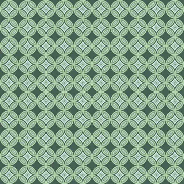 Бесшовный Японский Фон Бесшовный Рисунок Поверхности Орнаментом Круга Зеленого Цвета — стоковый вектор