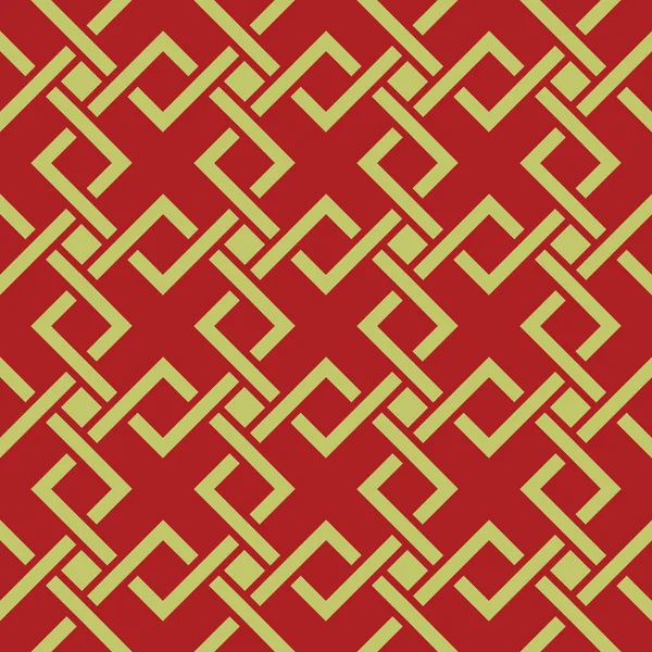 Простой Геометрический Узор Бесшовный Фон Красный Желтый Цвета — стоковый вектор