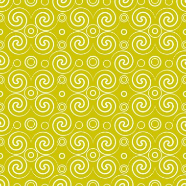 Sarı daireli kusursuz desen