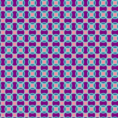 Geometric seamless repeating pattern of rings. 
