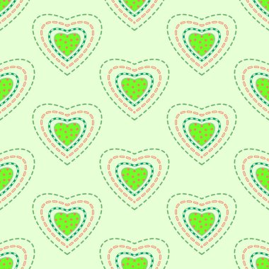 Kalpli kusursuz desen. Yeşil renk