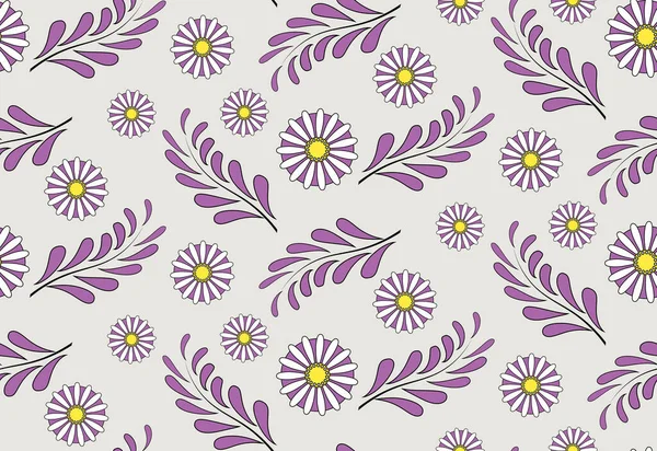 Patrón Floral Sin Costuras Con Flores — Archivo Imágenes Vectoriales