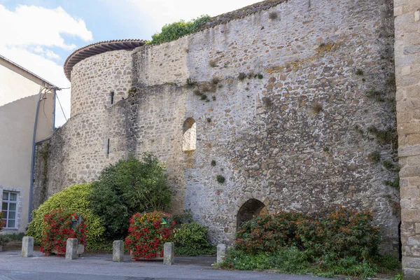 Forntida Fästningsmurar Frankrike Parthenay — Stockfoto