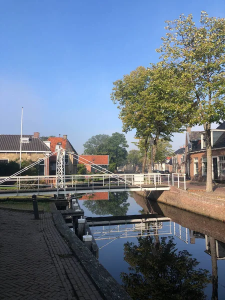 Canal Aldeboarn Friesland Países Baixos — Fotografia de Stock