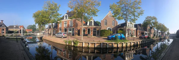 Aldeboard Friesland Hollanda Daki Kanaldan Panorama — Stok fotoğraf