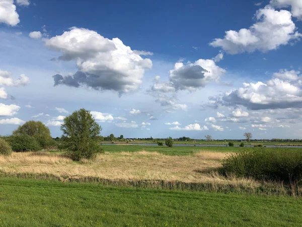 Tájkép Ijssel Körül Hollandiában — Stock Fotó