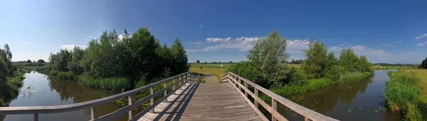 Панорама Ландшафту Навколо Річки Вехт Оверіссель Нідерланди — стокове фото