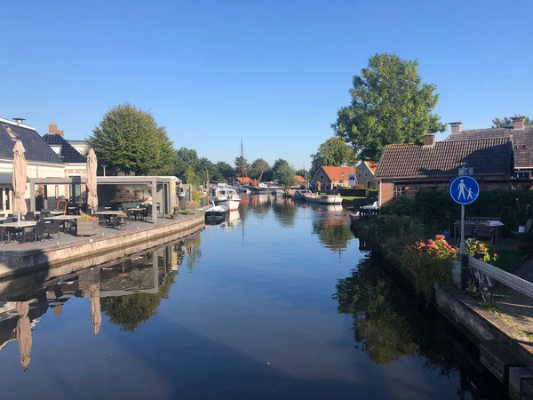 Canal Warten Frisia Países Bajos — Foto de Stock