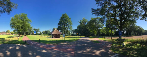 Panorama Obszaru Wypoczynkowego Miejscowości Beerze Overijssel Holandia — Zdjęcie stockowe