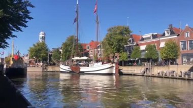 Friesland, Hollanda 'daki Dokkum şehrinin eski kasabası.