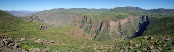 Панорамный Пейзаж Вокруг Водопада Малецуньяне Лесото — стоковое фото