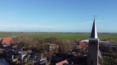 Friesland, Burgwerd 'den hava manzaralı Hollanda